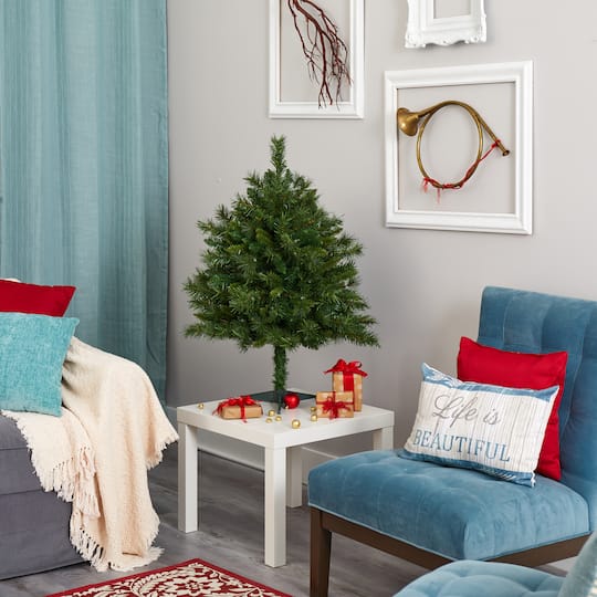 3ft. Pre-Lit Wyoming Mixed Pine Artificial Christmas Tree, Clear LED Lights